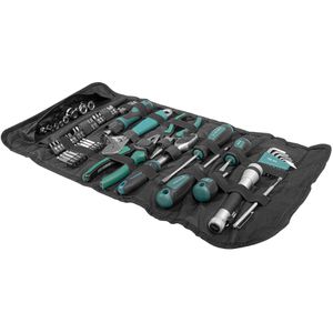 BrüderMannesmann Werkzeugtasche M21170, 65-teilig, aus Nylon, Rolltasche