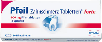 STADA Consumer Health Deutschland GmbH PFEIL Zahnschmerz-Tabletten forte Filmtabletten 10 St 00410554