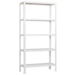 SimonRack Schraubenloses Metallregal für die Wohnung Simonhome click plus 5/300 weiß