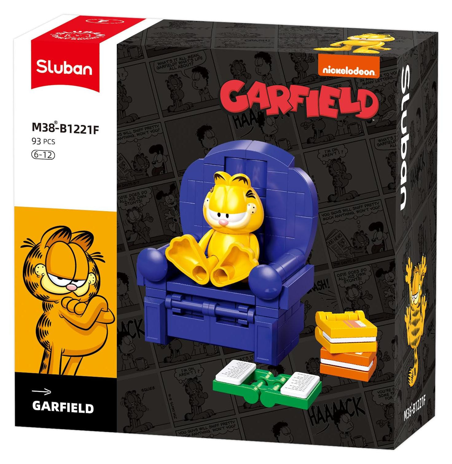 Sluban Garfield M38-B1221F bouwspeelset met blauwe stoel, 93-delig