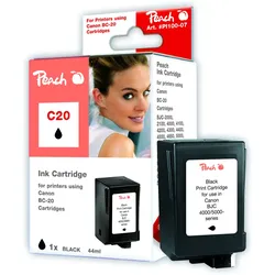 Peach Druckkopf schwarz kompatibel zu Canon, Apple BC-20BK, 0895A002