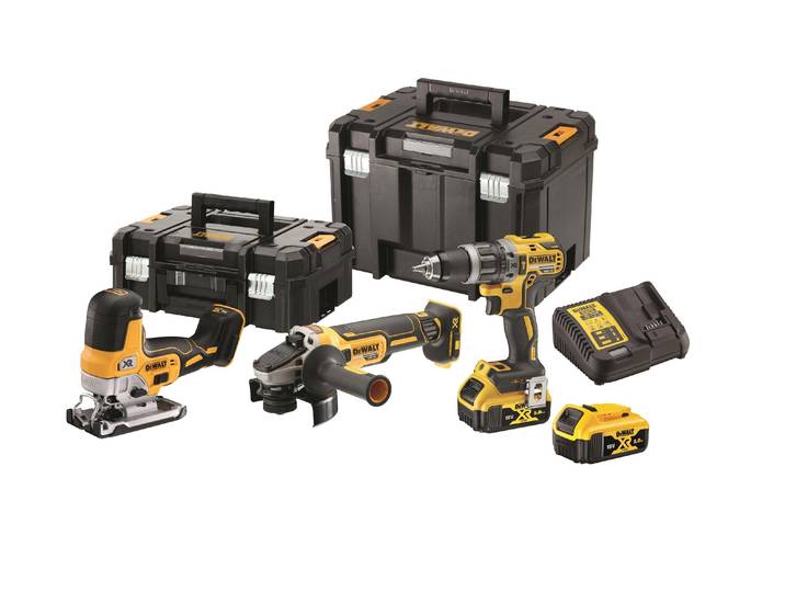Werkzeugset DEWALT Set 18 V mit 2 Batterien 5 Ah DCK329P2T-QW , schwarz, Werkzeugsets, Werkzeugset, Funktionen: Bohren, Bohrschrauber, Lithium-Ionen Technologie