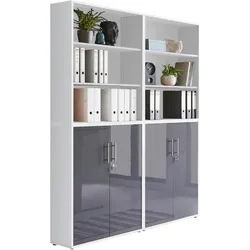 Aktenschrank Office Edition Sw Set 11 Weiß/Anthrazit