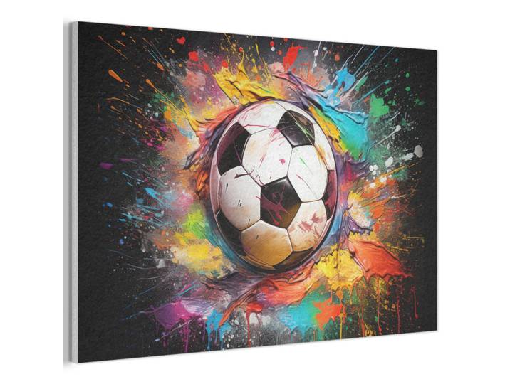 MuchoWow Akustikbild Fußball - Farbe - Farben - Schwarz - Weiß Akustikpaneele 90x60 cm, Kunststoff, Rechteckig, 90x60x0.9 cm, Tapeten & Wandverkleidungen, Akustikpaneele