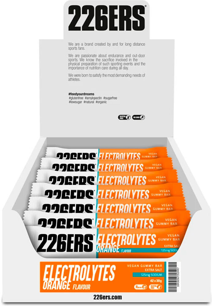 226ers cajavegan gummy bar 30g orange barritas energéticas Naranja (UNICA)