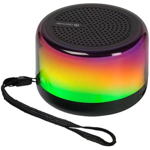 Denver Bluetooth-Lautsprecher BTP-103, schwarz, mit RGB-Beleuchtung, 4h Akkulaufzeit, 3 W