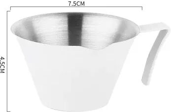 Perfect Picks Market Stainless Steel Espresso Shot Glass With Scale Precision Coffee Measuring Cup white