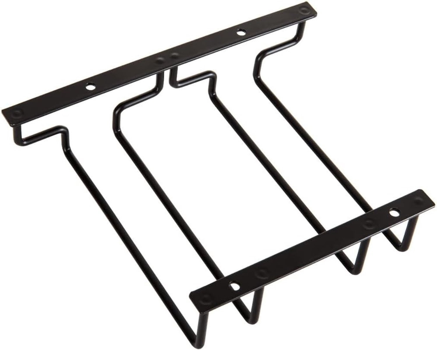 Elegante wijnfles- en glashouder met 2 rijen voor efficiënte opslag in de keuken of bar, 18 cm