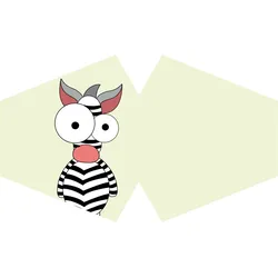 Reusable Fashion Face Covering - Crazy Zebra (Children)