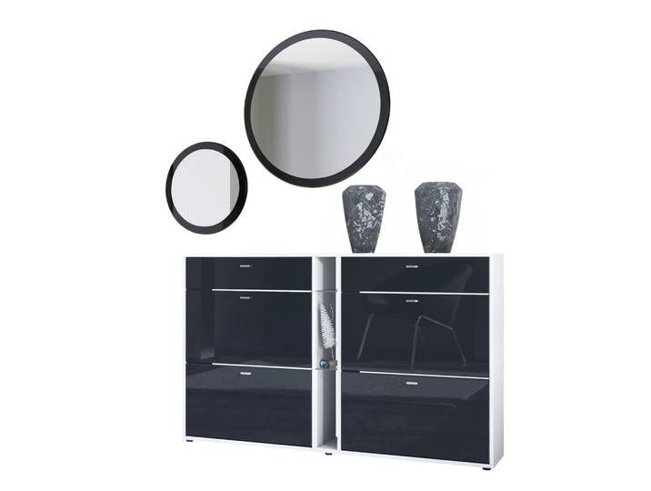 GARDEROBE Florence Schwarz Hochglanz