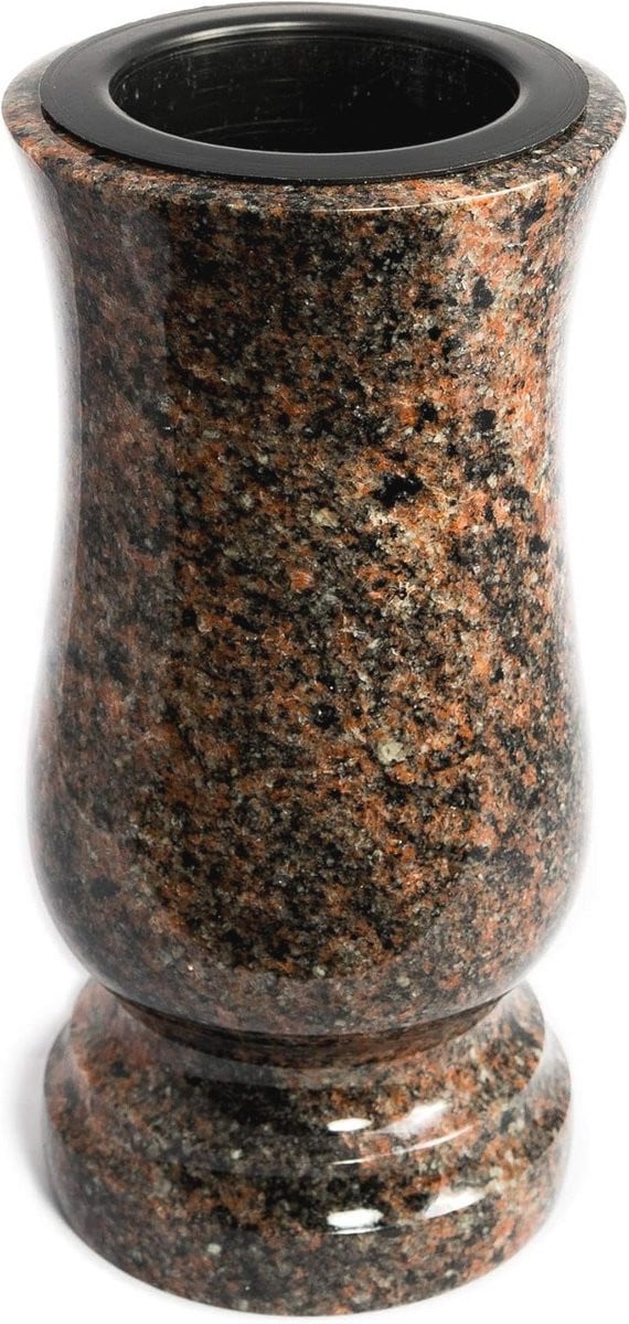 Stijlvolle grafvaas van graniet, 20 cm