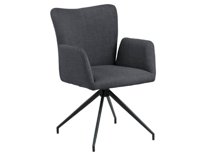 Trendstore Ayla Esszimmerstuhl - Textilgewebe Basel dunkelgrau 19 Modern