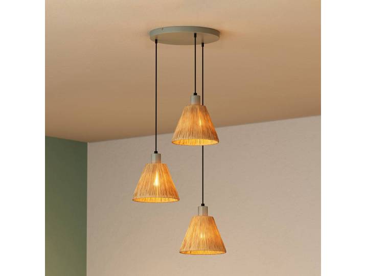 OSRAM Hängelampe Decor Raffia, dimmbar, braun / rost, für Wohn- / Esszimmer, Landhaus / Rustikal, Pendelleuchte