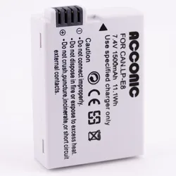 Acconic Photon Series LP-E8 Ersatz Akku für Canon EOS 550D 600D 650D 700D