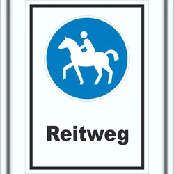 HB-Druck Schild Reitweg A2 (420x594mm)