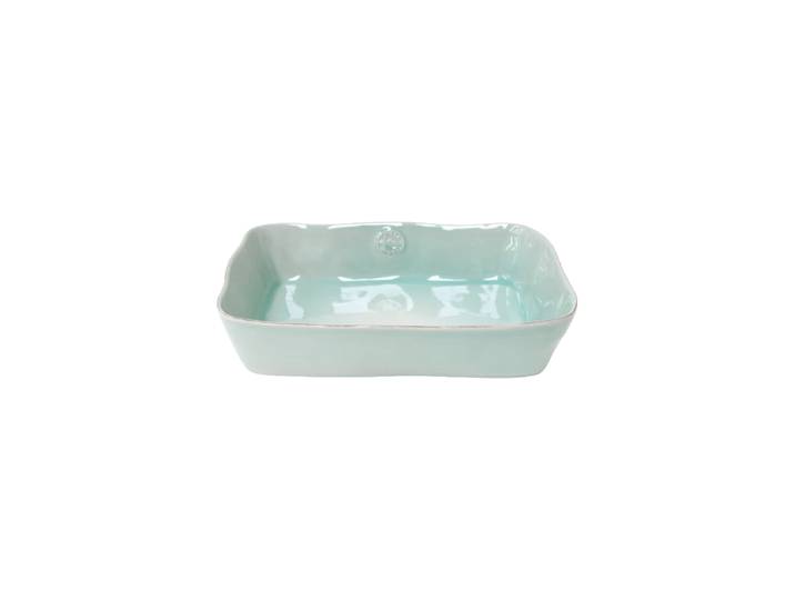 Handgefertigte, ovale Backform „Nova“ Meertürkis Large, 35.5 x 25.6 cm Costa Nova