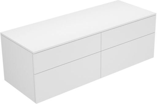 Keuco Edition 400 Sideboard 31767210000 140 x 47,2 x 53,5 cm, 4 Auszüge, Weiß hochglanz/Weiß hochglanz