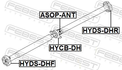 Febest Lagerung, Gelenkwelle Hycb-Dh Für Hyundai