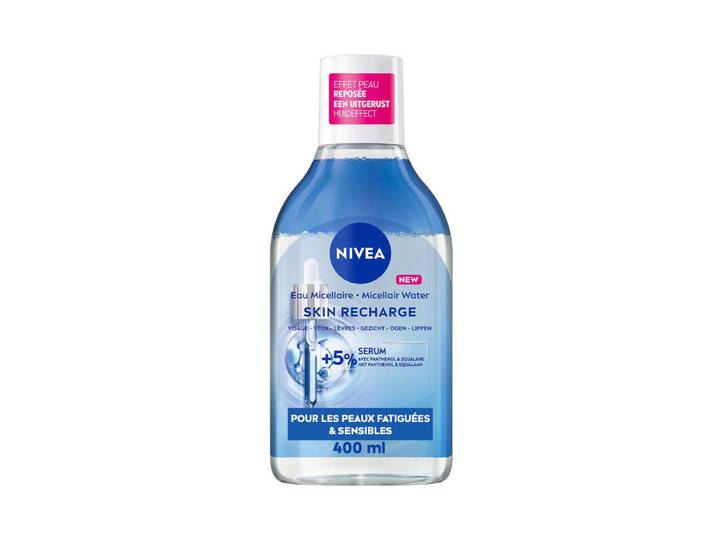 NIVEA Eau Micellaire Démaquillante Visage Infusée au Sérum Panthenol Skin Recharge Peau fatiguée 400 ml