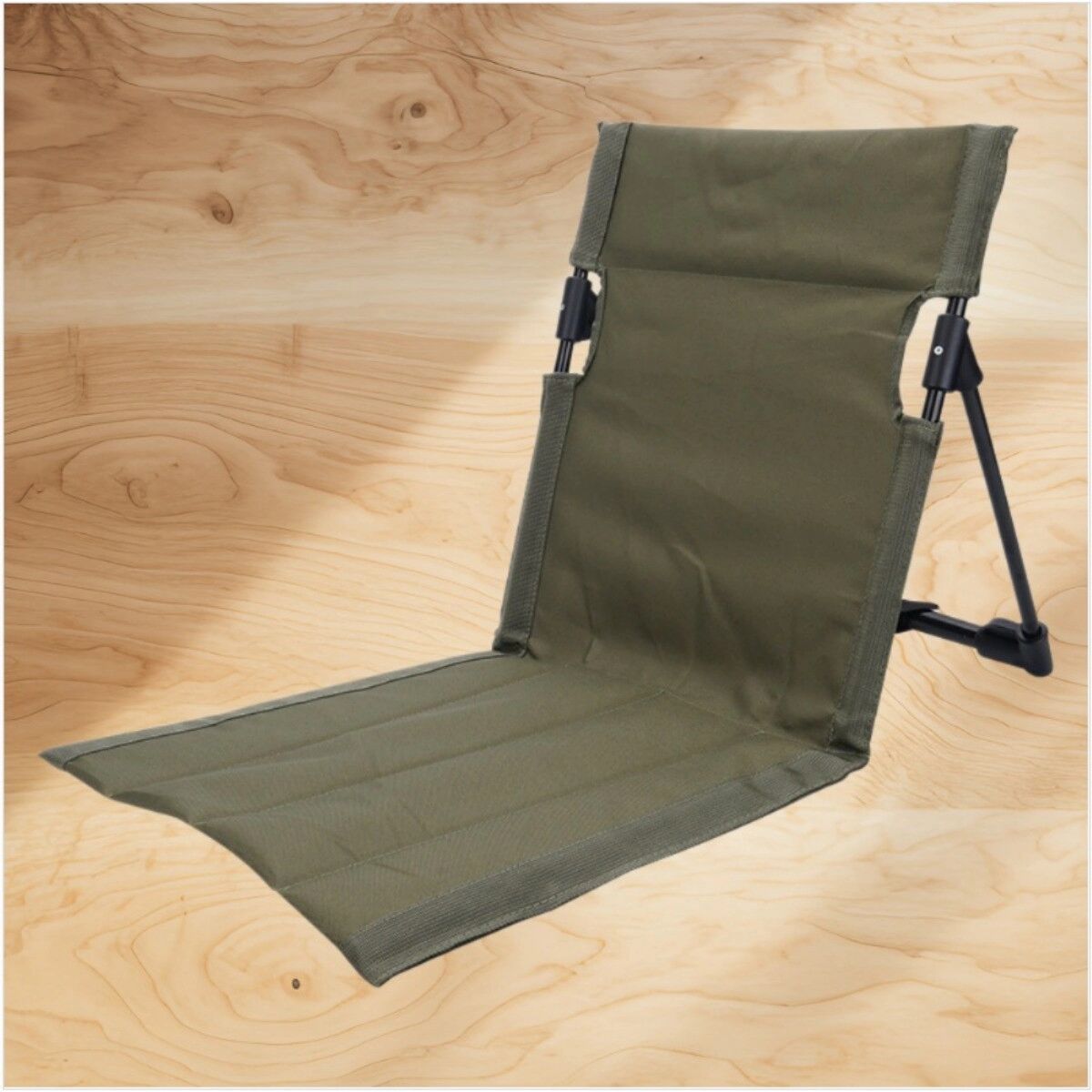 INF Outdoor-Liegestuhl mit Rückenlehne – Oxford-Gewebe klappbarer tragbarer Gartenstuhl mit Aluminiumrahmen, Zwei-in-eins Dunkelgrün