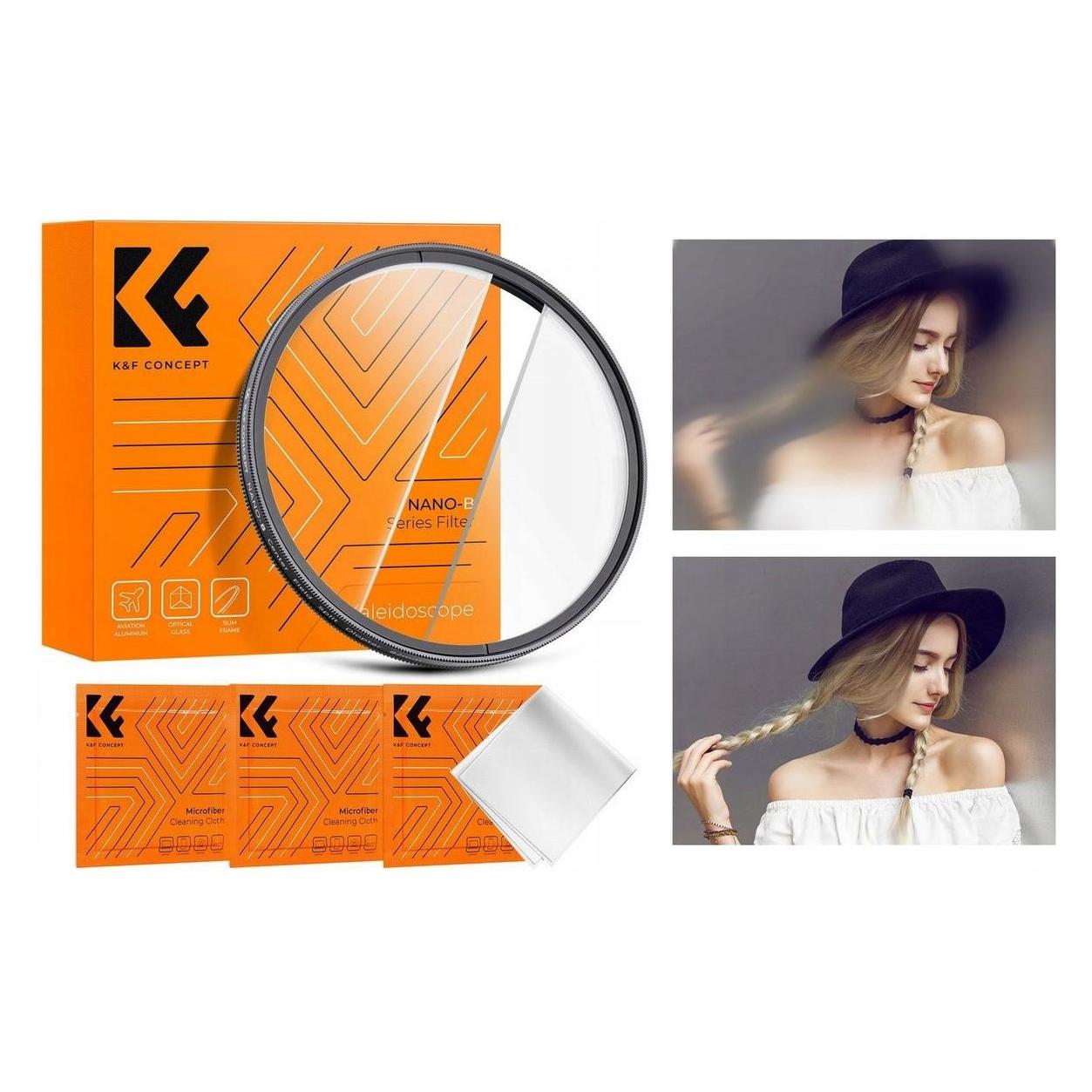 K&F Concept Filtr Ostry Pas Środek Center Field Split Diopter K&F NANO-B na 58 mm 58mm / KF01.2668V1 (58 mm) (54878751)