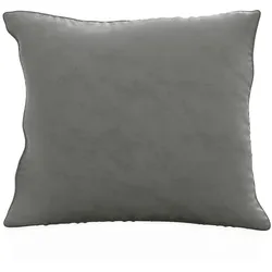 Intirilife 2x Kissenbezug Kissenbezüge aus Samt 40x40 cm in Grau - Bezüge für Sofakissen Zierkissen Couchkissen Dekokissen