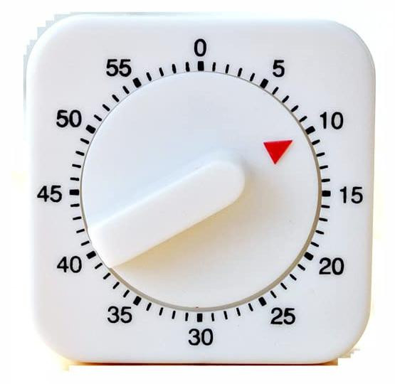 Dripio Mechanische Keukenwekker, 60 minuten, Wit