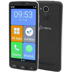Olympia Neo+ (64 GB, Schwarz, 5.50", Dual SIM, 4G), Smartphone, Schwarz