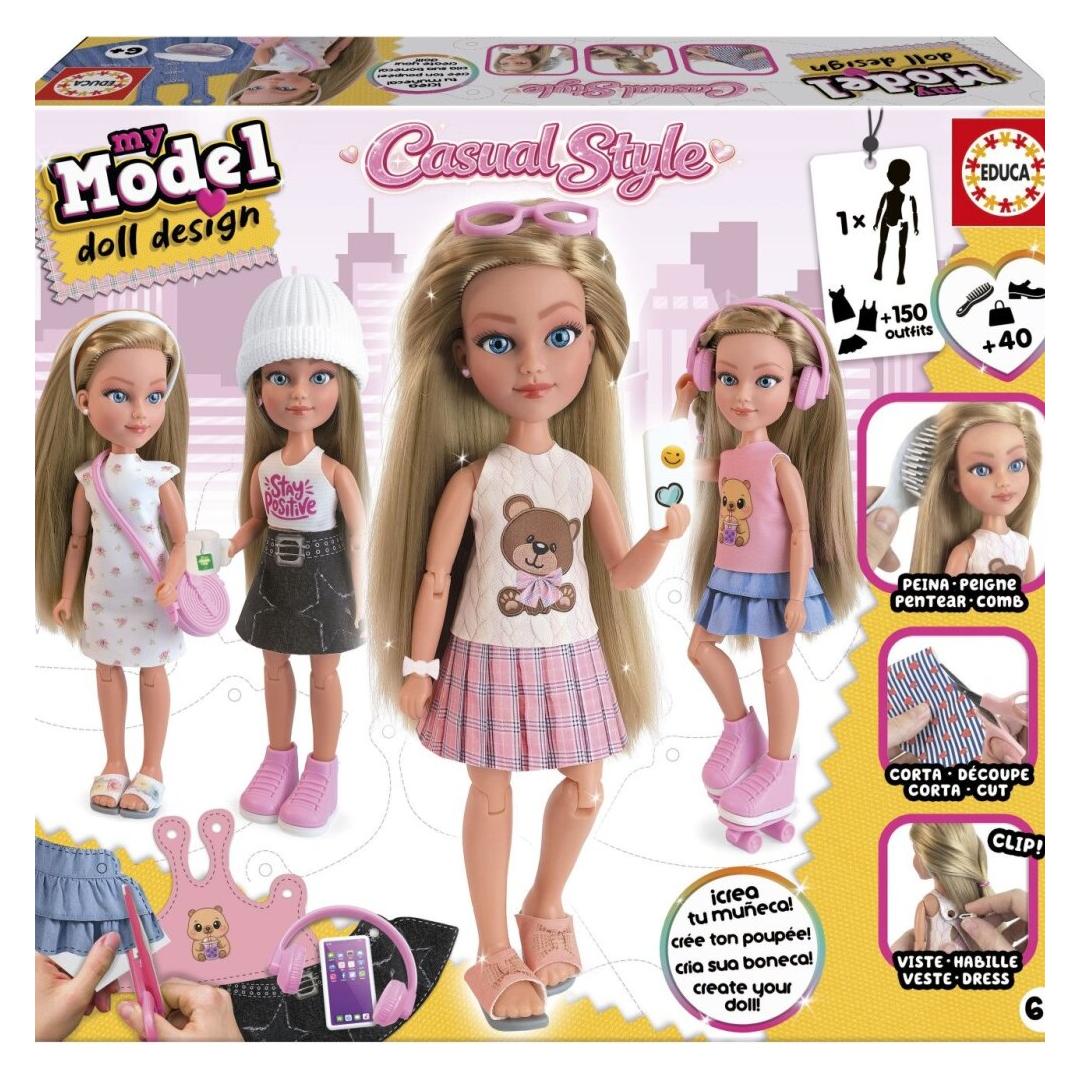 Educa Creative Set My Model Doll Design: lässiger Stil (20652)