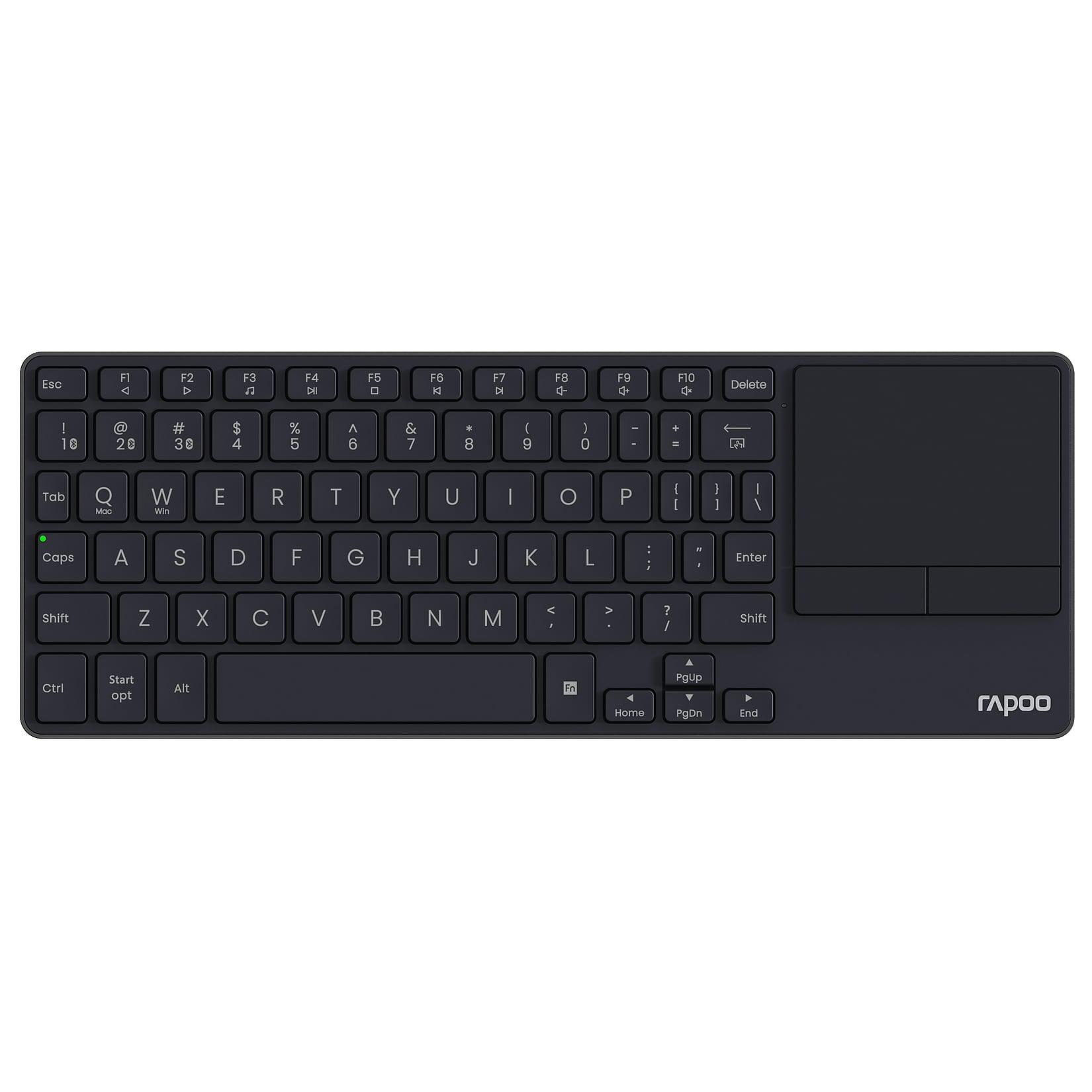 RAPOO E2810M Smart TV Multi-Media Wireless metal Keyboard black DE