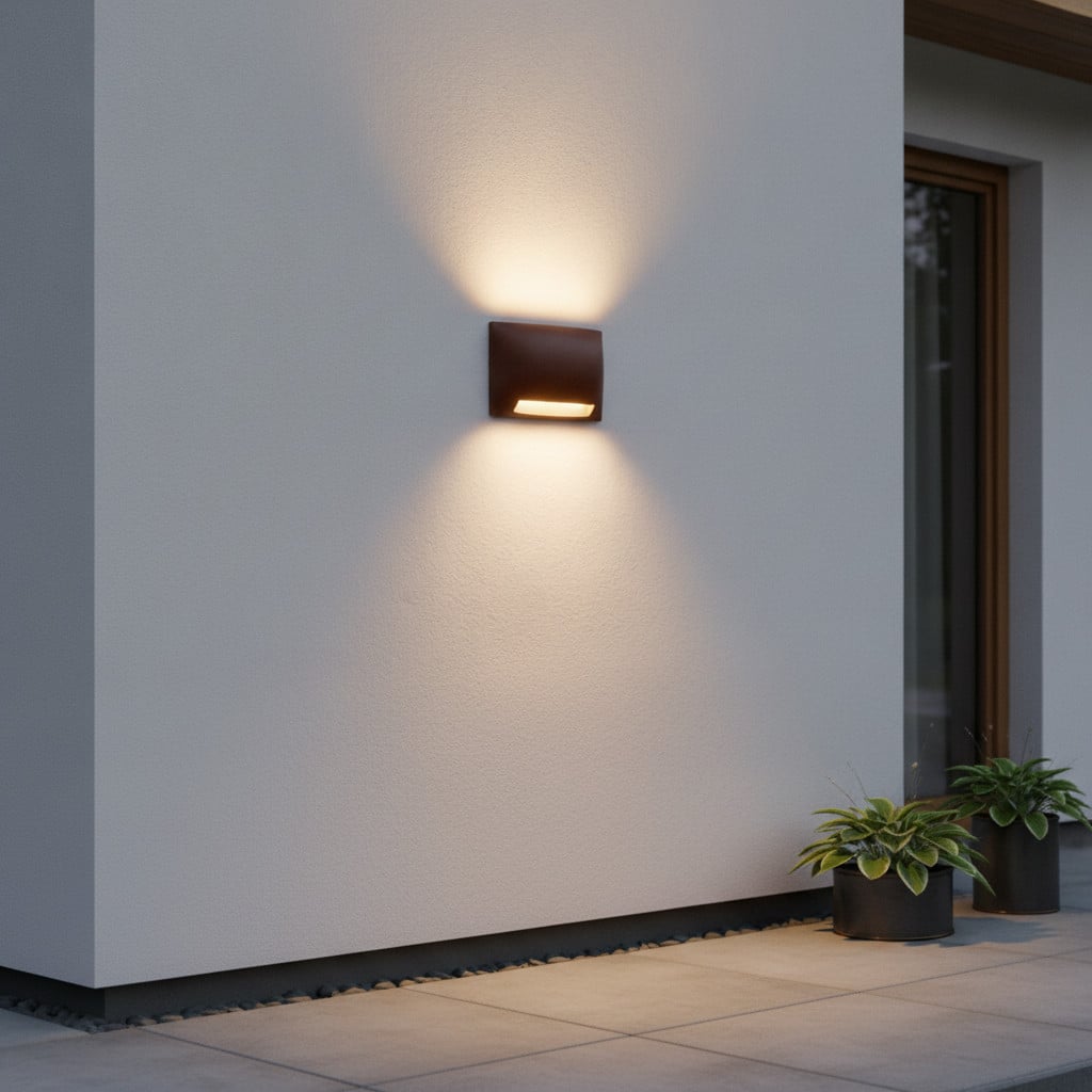 Lyora Design wandlamp Sub roestbruin van aluminium