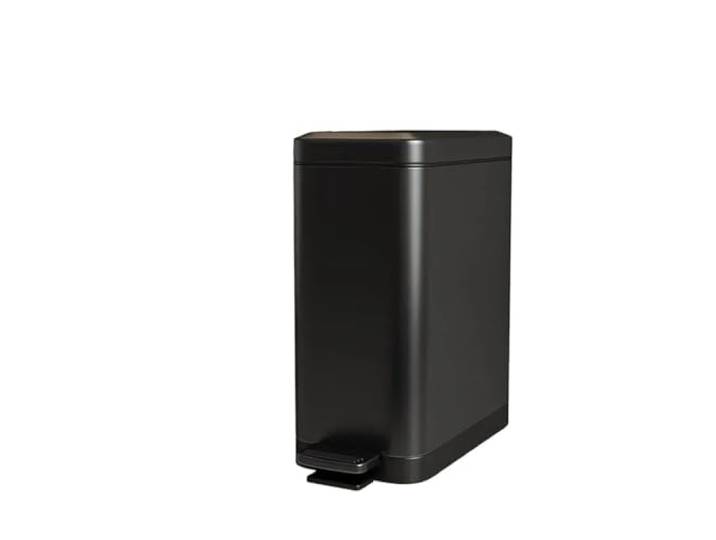 YUHANXINHESHE Badezimmer-Mülleimer mit Deckel, Edelstahl-Mülleimer mit herausnehmbarem Papierkorb for Büro, Schlafzimmer(18L,Black)