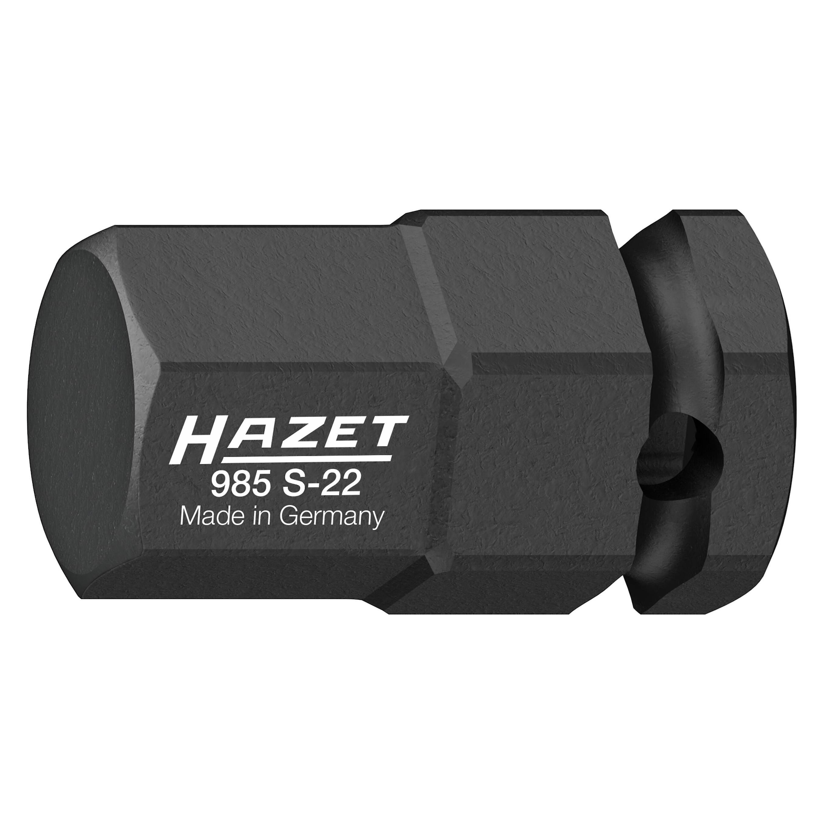 Hazet Schlag-, Maschinenschrauber Schraubendreher-Steckschlüsseleinsatz 985S-22 Vierkant12,5 mm (... (985S-22)