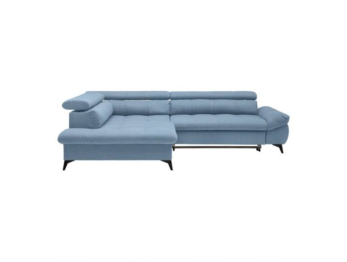 Ecksofa ALBERTO Chenille Hellblau