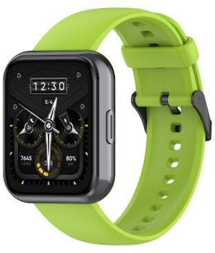United Realme Watch Silicone Watch Band Soft Replacement Strap Comfortable Sports Wristband lime Green