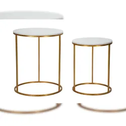 Mauro Ferretti SIMPLY MARMOR-TISCHE, PAAR CM Ø 52X63-42X53
