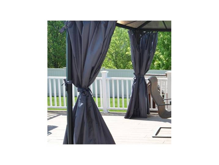Canopia Curtain set for Martinique 4300 & Milano 4300 rectangular garden gazebo Palram