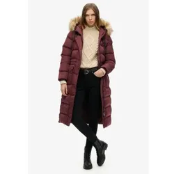 Superdry für Damen. W5011788A Everest Flieder Kunstpelzmantel lila (M), Lässig, Recyceltes Polyester, Nachhaltig