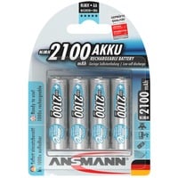 maxE 2100mAh NiMh, Akku silber, 2x AA (Mignon)