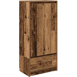 vidaXL Schrank mit Schublade Altholz-Optik 55,5x34x119,5 cm