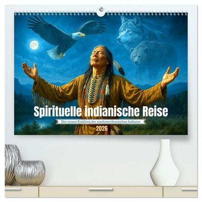Spirituelle indianische Reise (hochwertiger Premium Wandkalender 2026 DIN A2 quer), Kunstdruck in Hochglanz