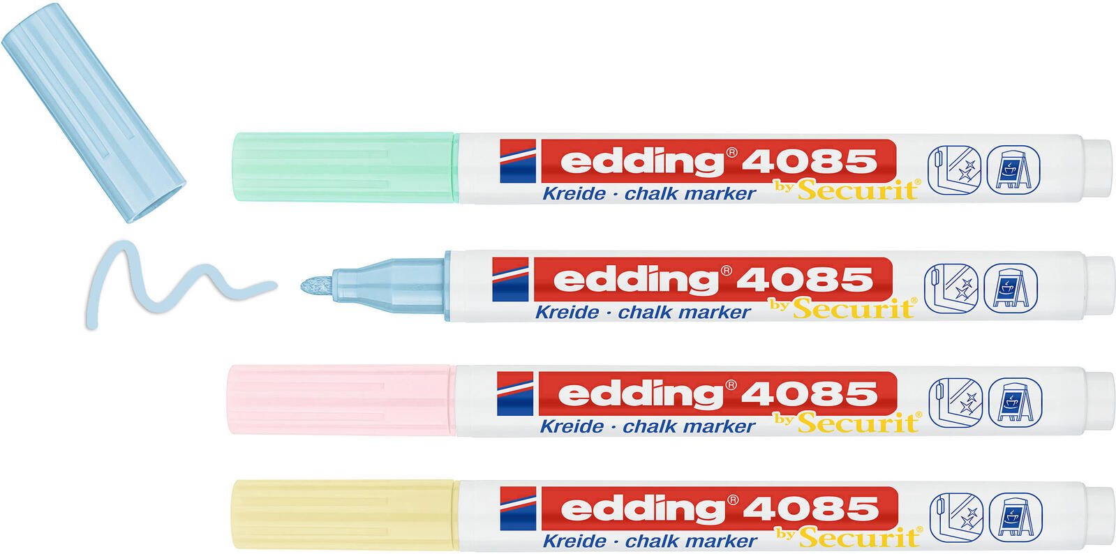 edding 4085 Kreidemarker 1.0 - 2.0 mm Mehrfarbig 4-4085-4-1PAS
