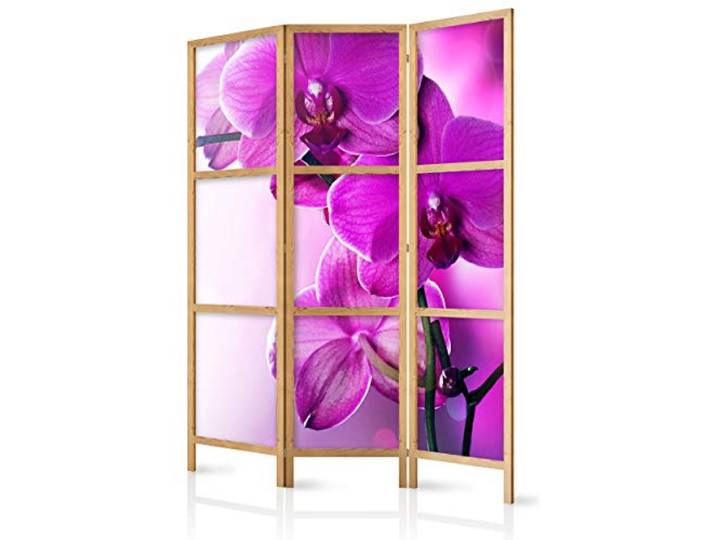 decomonkey Paravent Raumteiler Innen Blumen, 135x171 cm, 3-teilig, Spa Zen Orient, Modern, Wohnzimmer, Room Divider, Wall, Raumteiler Stehend, Trennwand, Sichtschutz, Spanische Wand, Sichtschutzwand