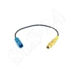 Kabeladapter Cinch-Buchse > Fakra Kuppler wasserblau gerade Rückfahrkamera An...