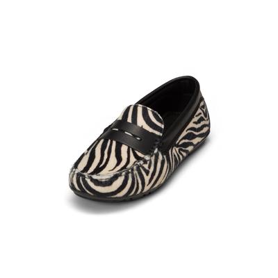 Mokassin MARC O'POLO "in Zebrafell-Optik", Damen, Gr. 36, schwarz, Obermaterial: 80% Polyester, 20% Leder, bedruckt, Schuhe Mokassin