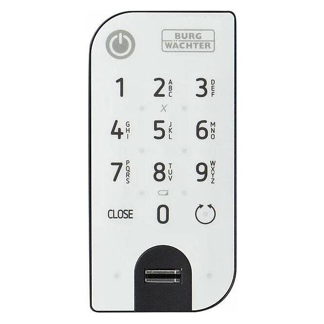 Burg Wächter Tastatur 7712 Fingerprinttastatur anthrazit/weiss (Elektronische Zahlenkombination, Fingerabdruck) (50712 4)