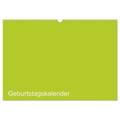Bastel-Geburtstagskalender grün / Geburtstagskalender (Wandkalender 2027 DIN A3 quer), CALVENDO Monatskalender