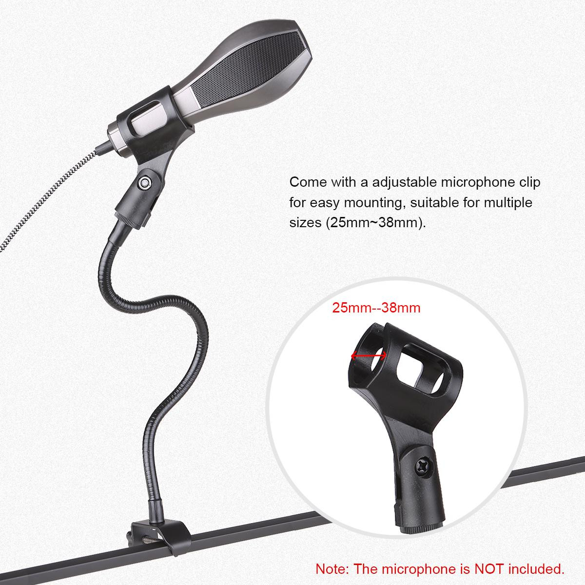 Gistuch Microfoonhouder met flexibele slang en telescopische standaard voor live-streaming en desktopgebruik