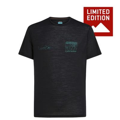 Icebreaker - Merino Blend 125 Cool-Lite Sphere S/S Exclusive - Merinoshirt Gr M schwarz
