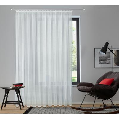 Gardine OTTO HOME "Gardine Dolly, Kräuselband, transparent" Gr. 4, grau (hellgrau), B:450cm H:145cm, Polyester, Gardinen, Gardine, Bestseller, Store, extra Breite ab 3 Meter